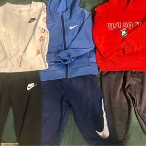 Nike Kids Blue and Black Joggers Set